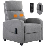 Living Room Massage Single Fabric Sofa Adjustable Theater Padded Seat Backrest