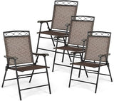 Set of 2 Patio Chairs, Outdoor Folding Lawn Chairs for Beach