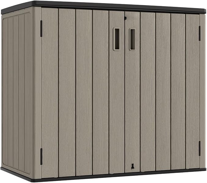 Outdoor Vertical Storage Shed,57 Cu.ft Outdoor Storage Cabinet Waterproof
