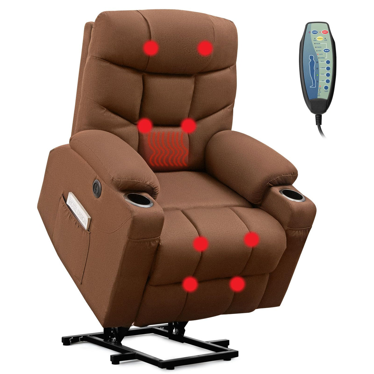 Recliner Chair, Electric Power Lift Recliner Sofa with Massage and Heat