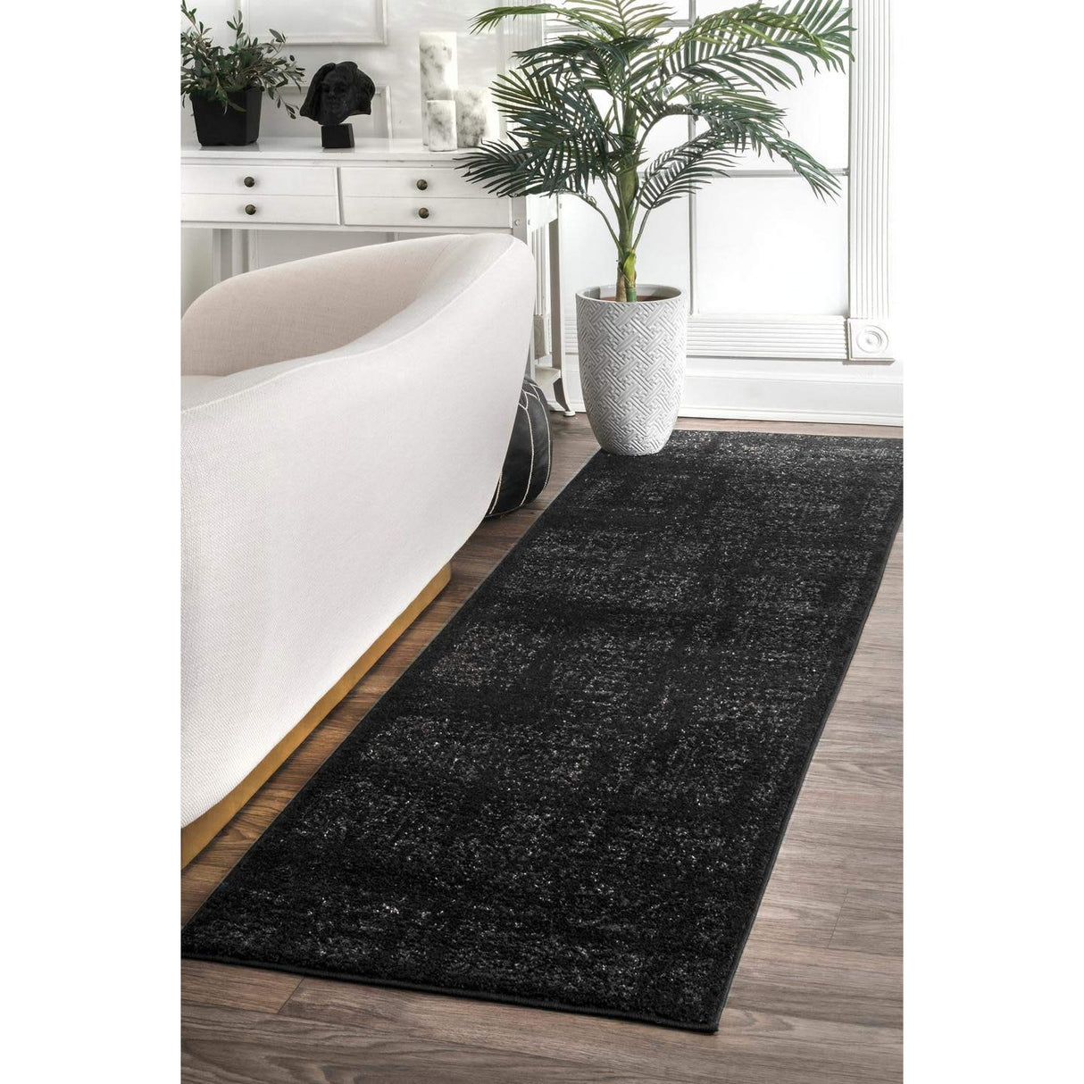 Arlena Vintage Traditional Area Rug 10x14 - Black Grey
