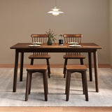 47.2" Solid Vintage Dining Table, Rectangular Wooden Table for Kitchen for 4 or 6