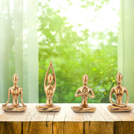 Yoga Statue Meditation Zen Decor - Yoga Statues for Home Decor,Small Yoga Figurines