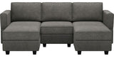 Modular Sectional Sofa Fabric U Shaped Couch Double Chaise Sectional Couch