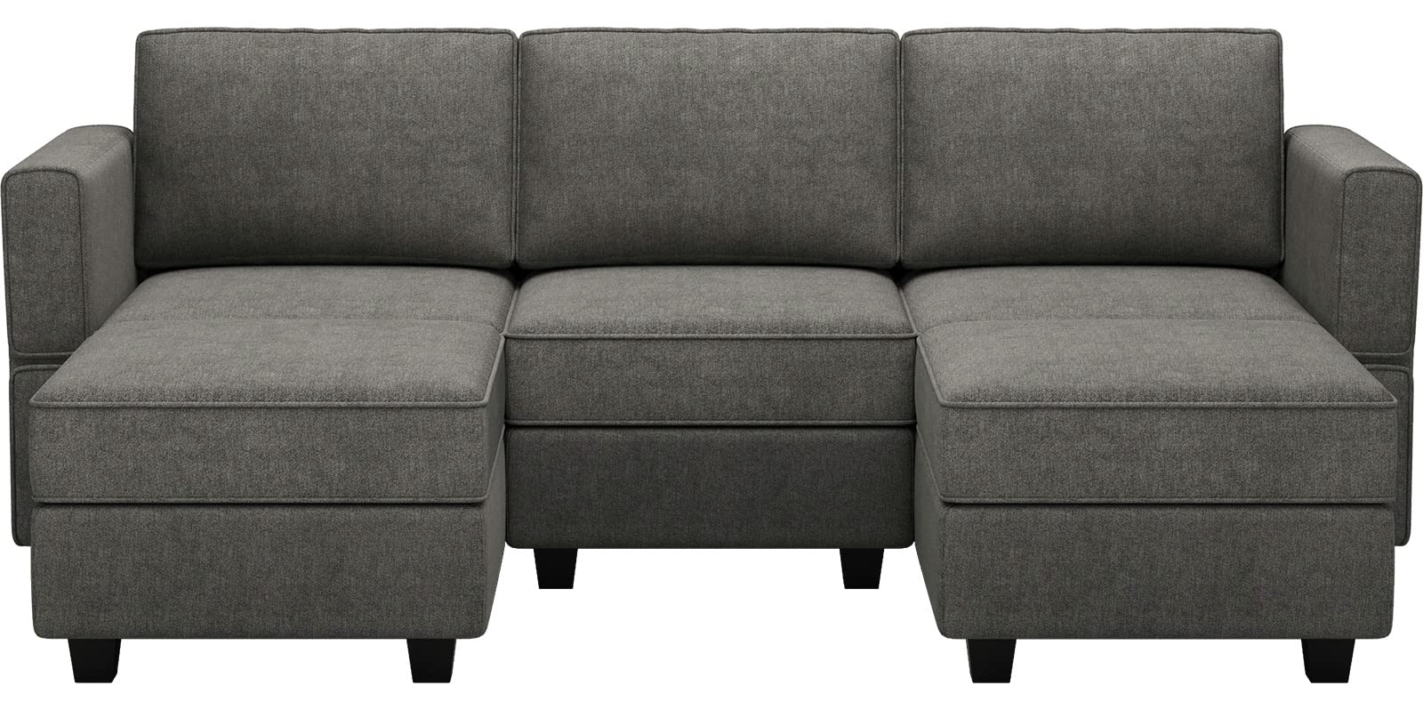 Modular Sectional Sofa Fabric U Shaped Couch Double Chaise Sectional Couch