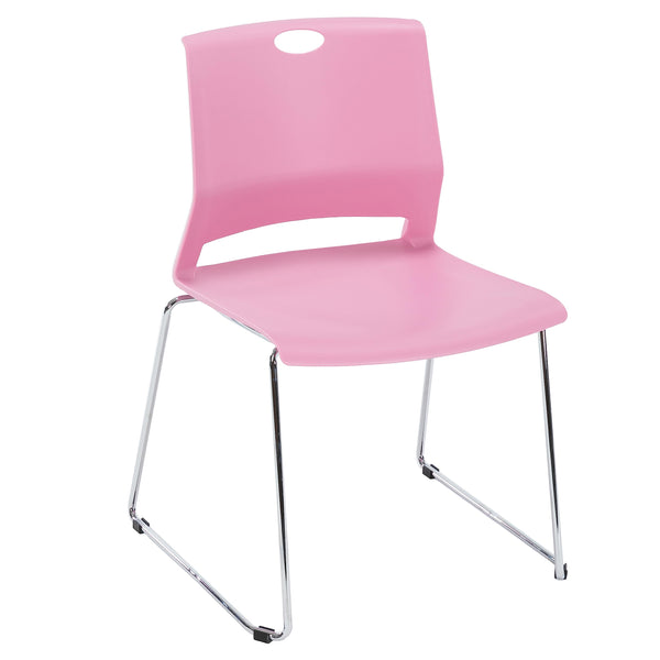 Classroom Chairs Set of 4, Pink Chairs for School, Sturdy Chairs for Clinic.