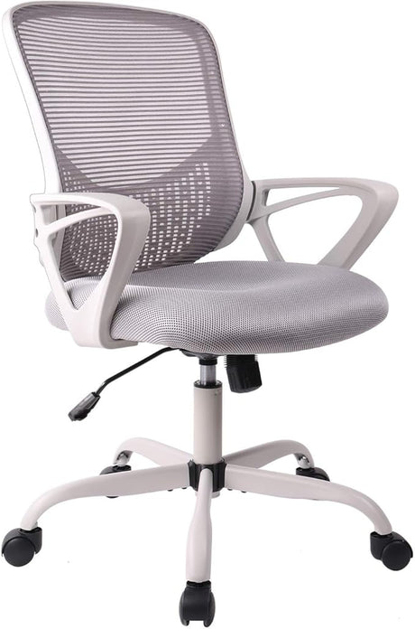 Mesh Office, Ergonomic Armrests Mid Back Home Desk Swivel Rolling Task Chair Height