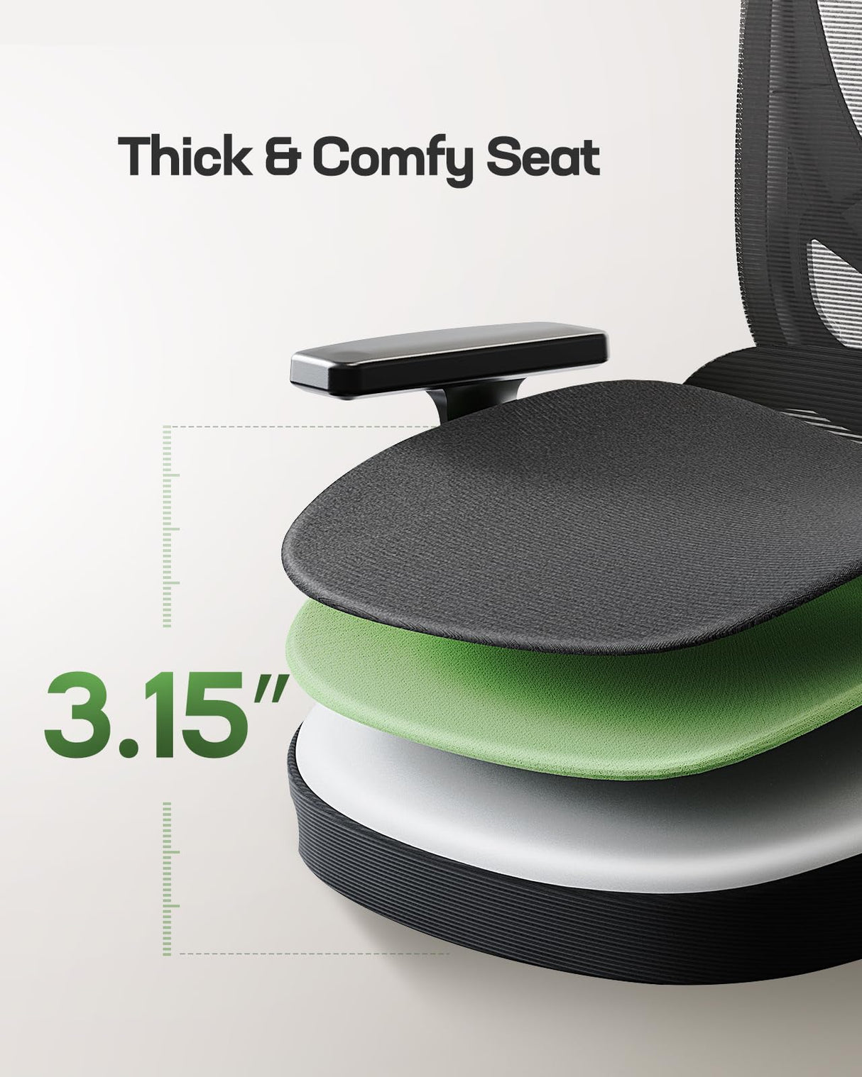 Ergonomic Office Chair with Adjustable Lumbar Support & Breathable Mesh