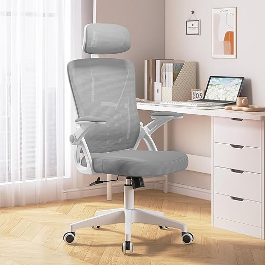 Ergonomic Office Chair, Mid Back Desk Chair with Adjustable Height, Swivel Chair