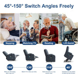 SOCIALCOMFY Power Lift Recliner Chair for Elderly, Heavy Duty Lift Chair with Heat and Massage, Soft Fabric Recliner Chair with 2 Remote Controls, Cup Holders, Side Pockets & USB Ports (Blue)