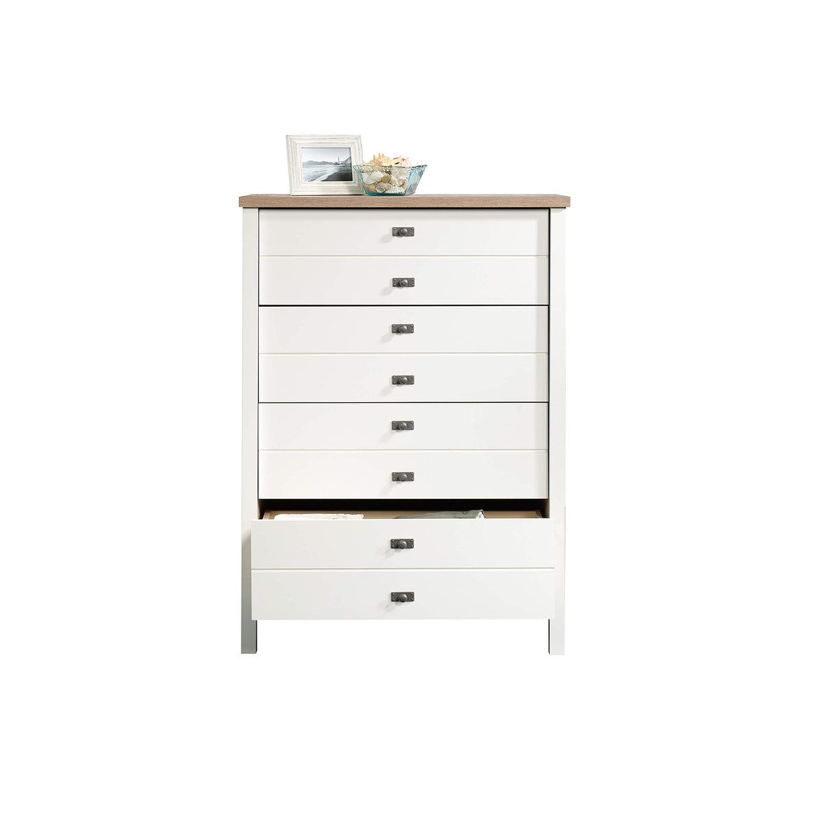 Cottage Road 4-Drawer Chest, Soft White finish,