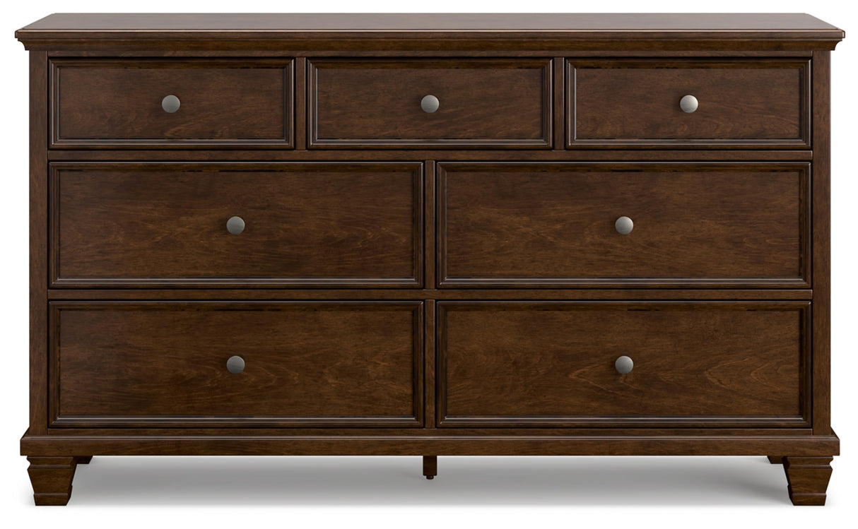 Danabrin Traditional 7 Drawer Dresser for Bedroom, Dark Brown