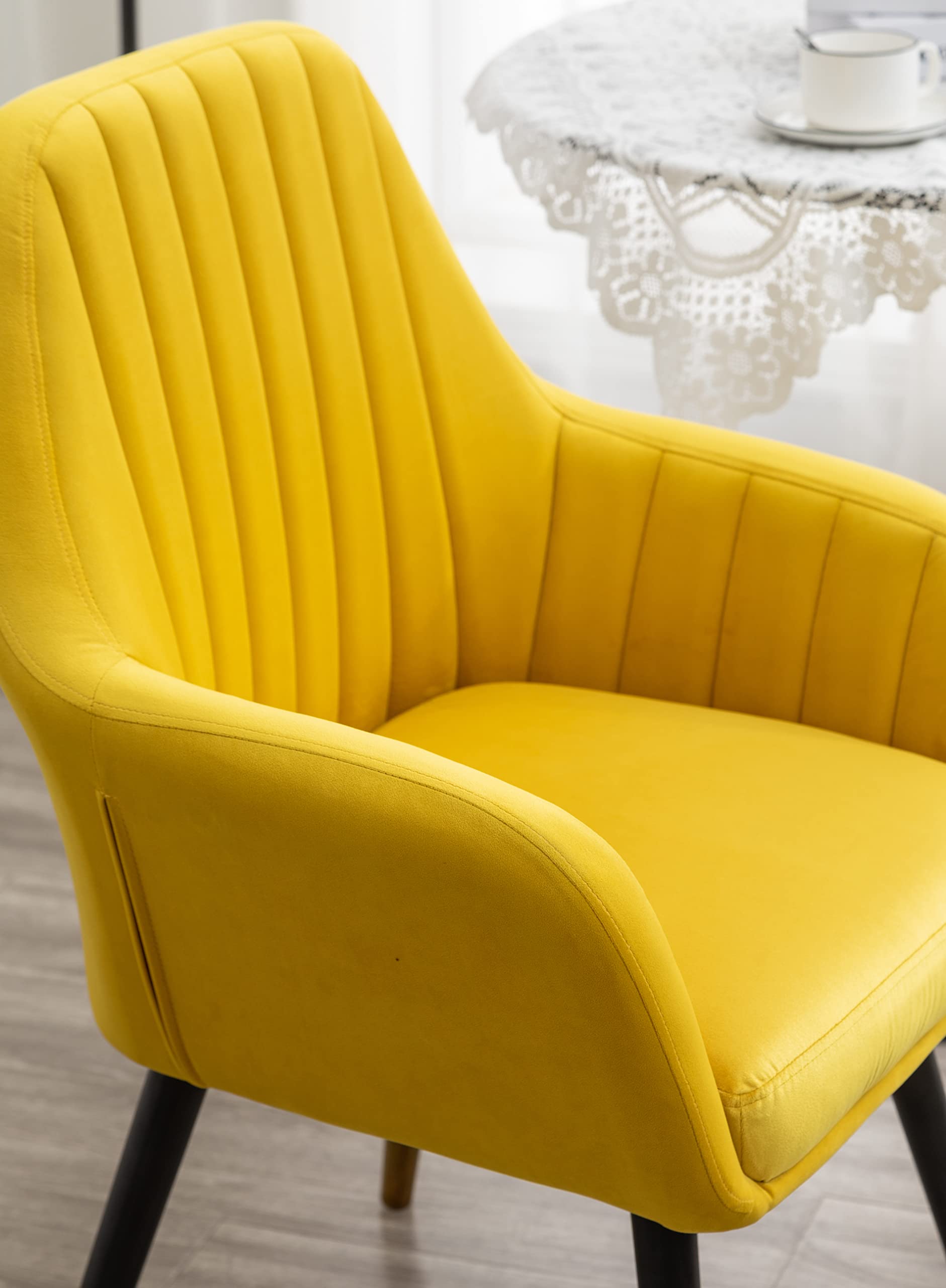 Tuchico Accent, one chair, Yellow Velvet