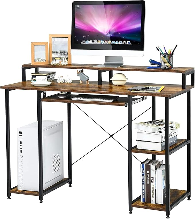 Computer Desk, Rustic Brown