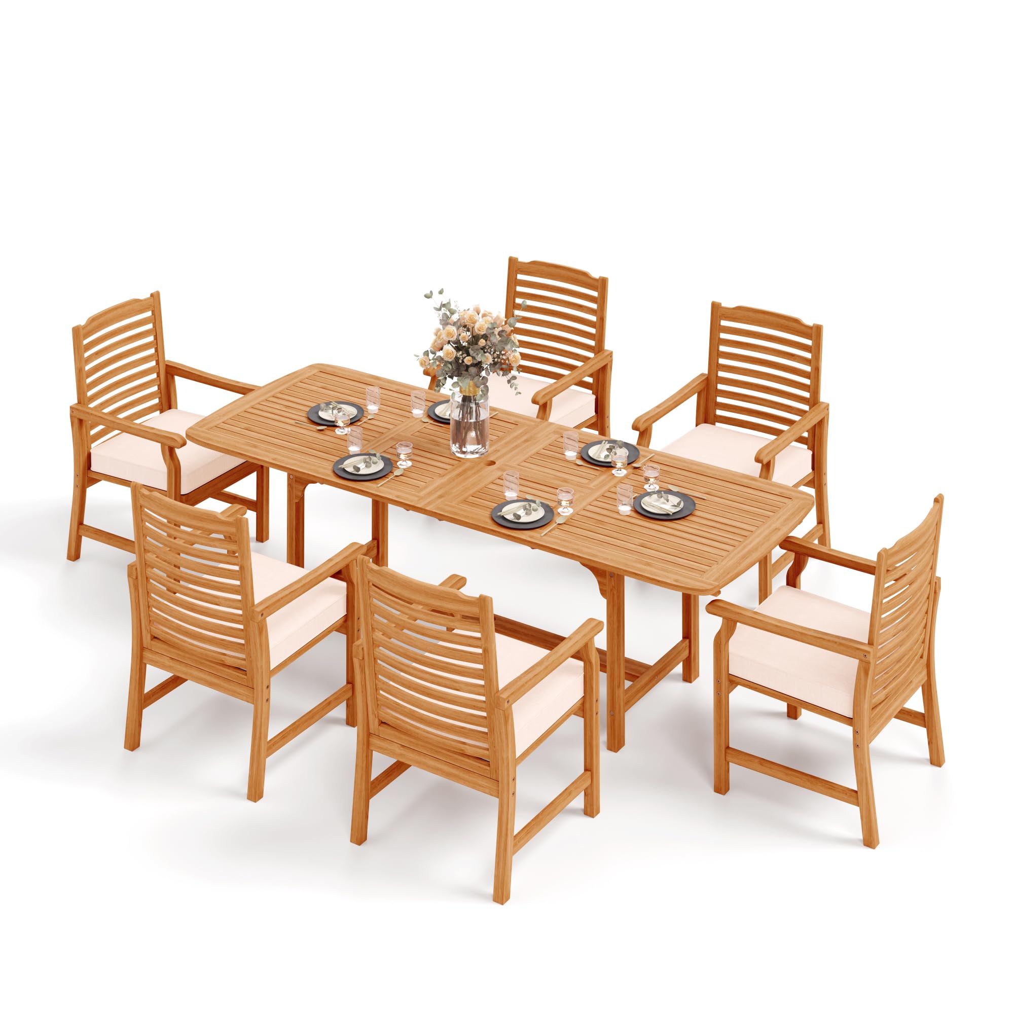 Patio Outdoor Table and Chairs Set, Patio Dining Sets for 6-8