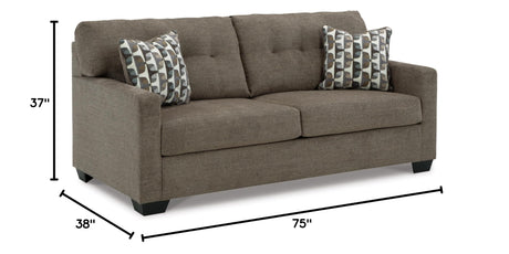 Signature Design by Ashley Mahoney Contemporary Tufted Sofa, Dark Brown