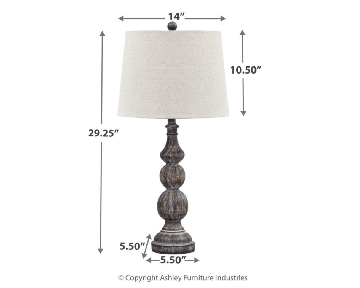 Mair Rustic Farmhouse Poly Table Lamp 2 Count