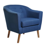 Tufted Upholstered Armchair Club Chair, Blue