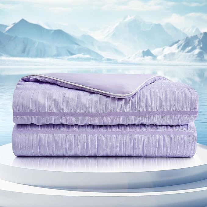 Sustainable Cotton Filled Medium Warmth Breathable Hypoallergenic Comforter, White, Full/Queen