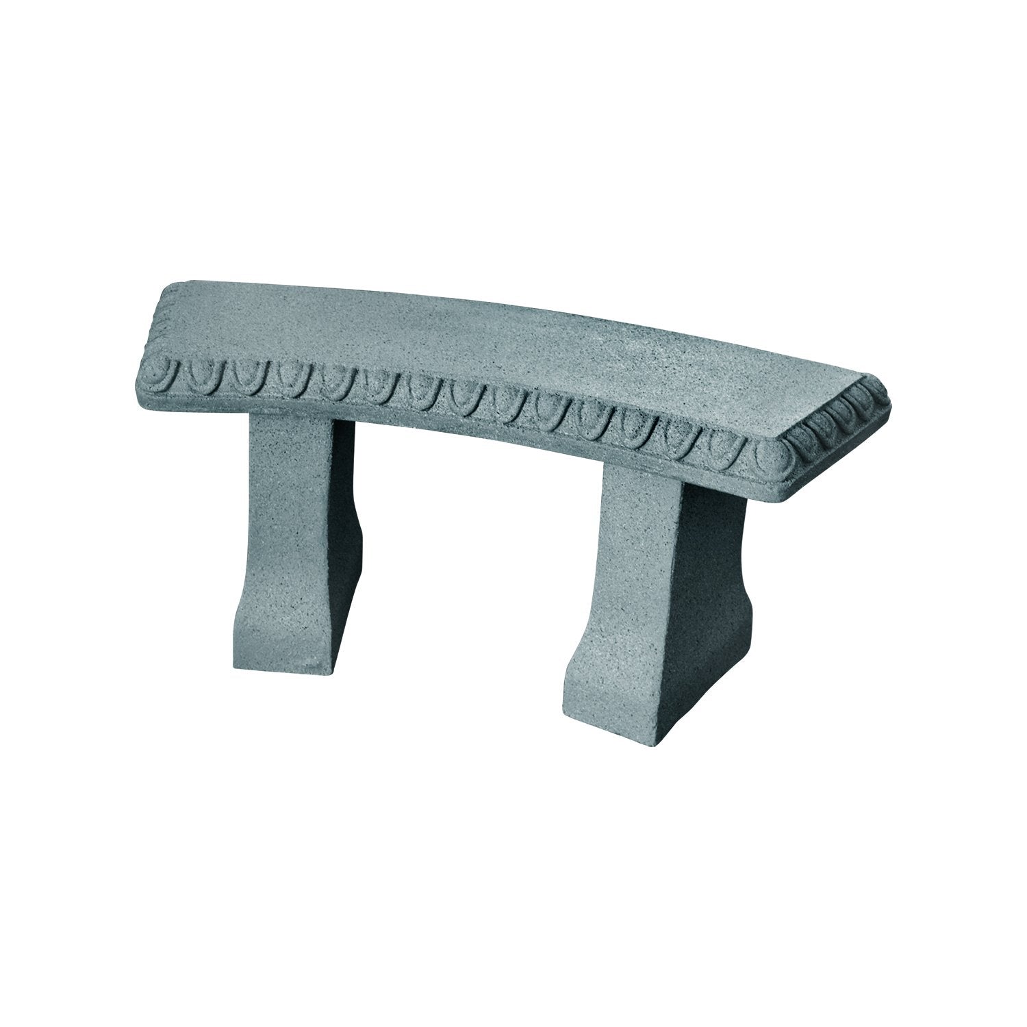 Garden Bench – Natural Granite Appearance – Made of Resin – Lightweight – 12” Height