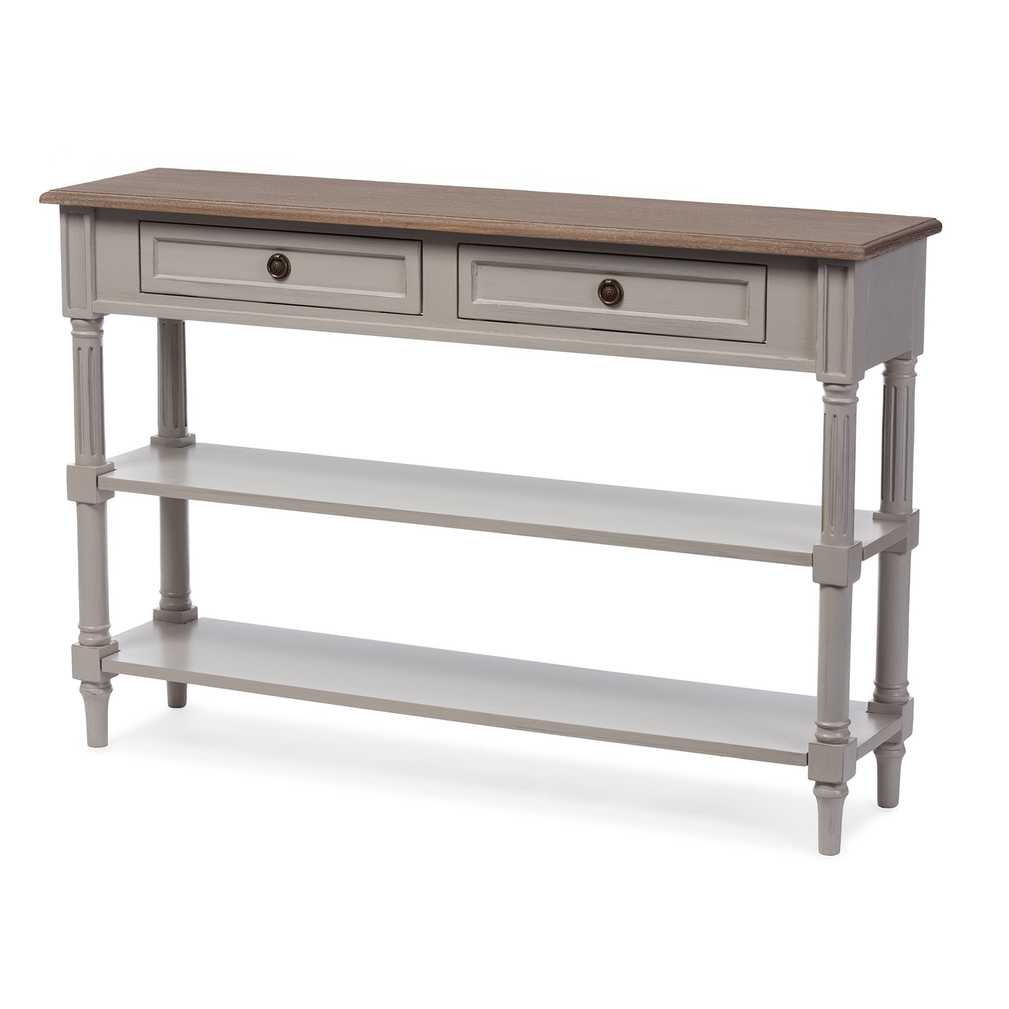 EDD9VM/M-B-W1 Console Table, White Wash