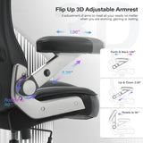 Big and Tall Office Chair- Heavy Duty Executive Computer Chair with 3D Flip Arms Large