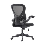 Mesh Task Office Chair with Flip Up Arms. Color: Black, Mid-Back