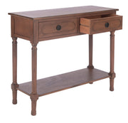 Home Collection Allura Brown 2-Drawer Bottom Shelf Console Table