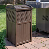 33 Gallon Commercial Outdoor Trashcan Hideaway with Lid for 30 to 33 Gallon Trash Bags