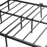 Black Queen Size Bed Frames with Wood Headboard,Heavy Duty Platform Bed Frame