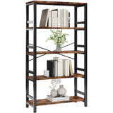 Bookshelves and Bookcases, 31.5in Wide Shelf 5-Tier Ladder Shelf 110lbs/shelf Vintage Industrial Style