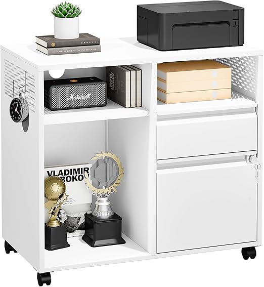 Metal File Cabinet,Lockable Lateral Filing Cabinet for Letter/Legal/A4 Size Files