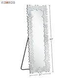 Full Body Mirror with Stand 63" x 21" Full Length Mirror Hanging or Leaning Rectangular