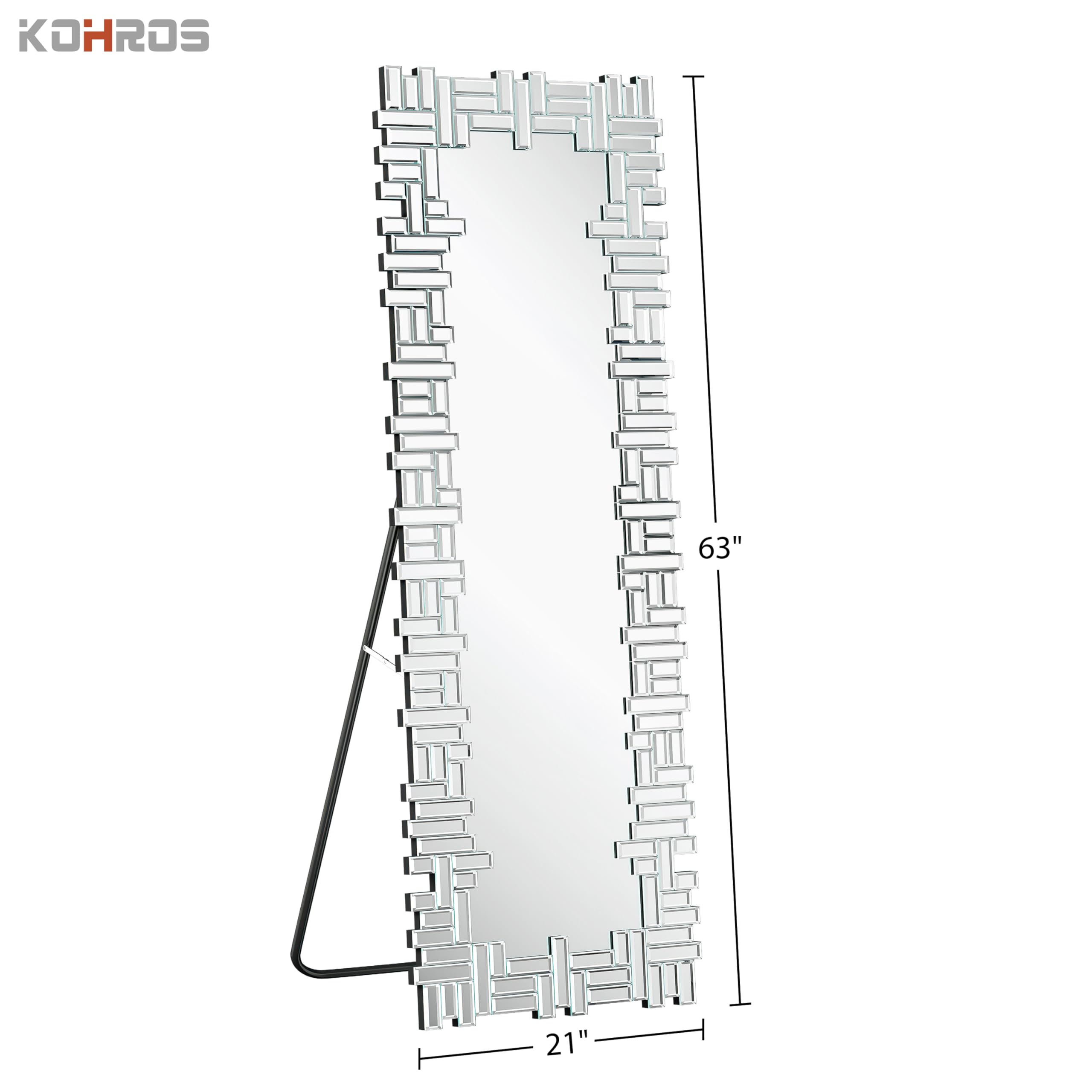 Full Body Mirror with Stand  Full Length Mirror