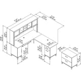 Somerset L Shaped Desk with Hutch and Lateral File Cabinet
