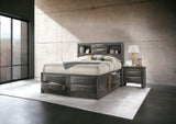 Ireland Full Captain's Bed with Storage - Gray Oak Finish