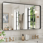 Bathroom Mirror for Wall,  Matte Black Mirror