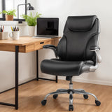 High Back Leather Executive Chair Adjustable Tilt Angles Swivel Office Desk Chair with Thick