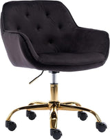 Comfy Home Office Task Chair with Wheels, Cute Modern Upholstered Velvet Back