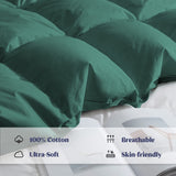 Goose Feather Comforter Full Size, Pinch Pleat All Season Medium Warmth Duvet Insert,