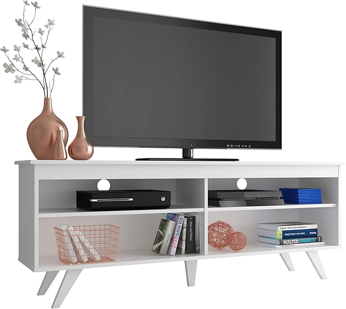 Entertainment Center with 4 Shelves and Cable Management for 55, 65 Inch TV Media