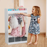 Large Dress up Storage w/Mirror, Kids Costume Organizer, Portable Closets