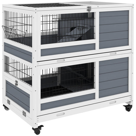 Rabbit Hutch Indoor Outdoor Bunny Cage with Wire-Netting,Large Guinea