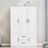 74''H Closet Wardrobe Closets 3 Doors Armoire Wardrobe Closet Wood