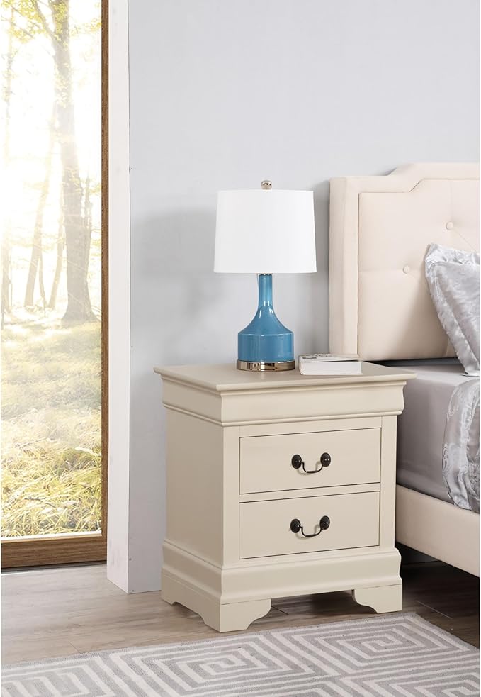 Louis Phillipe 2 Drawer Nightstand in Cherry