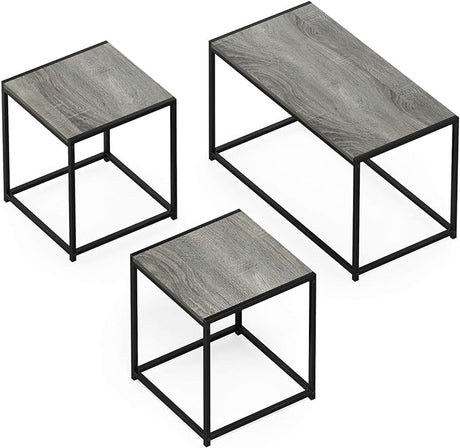 Camnus Modern Living End Table, Americano, 1 Tier, Metal Frame