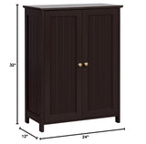 Bathroom Floor Cabinet, Modern Storage Freestanding Organizer Cabinet with Adjustable