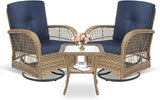 5 Pieces Outdoor Patio Rattan Furniture Sets