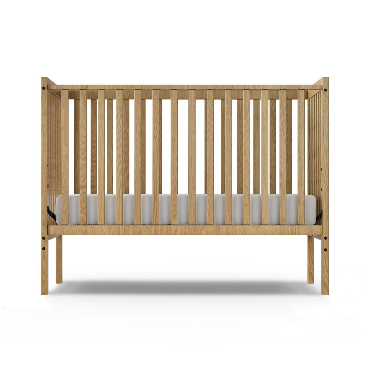 Baby Crib, 5-in-1 Full Size Convertible Toddler Bed with Sustainable Natural Pinewood for Small Baby