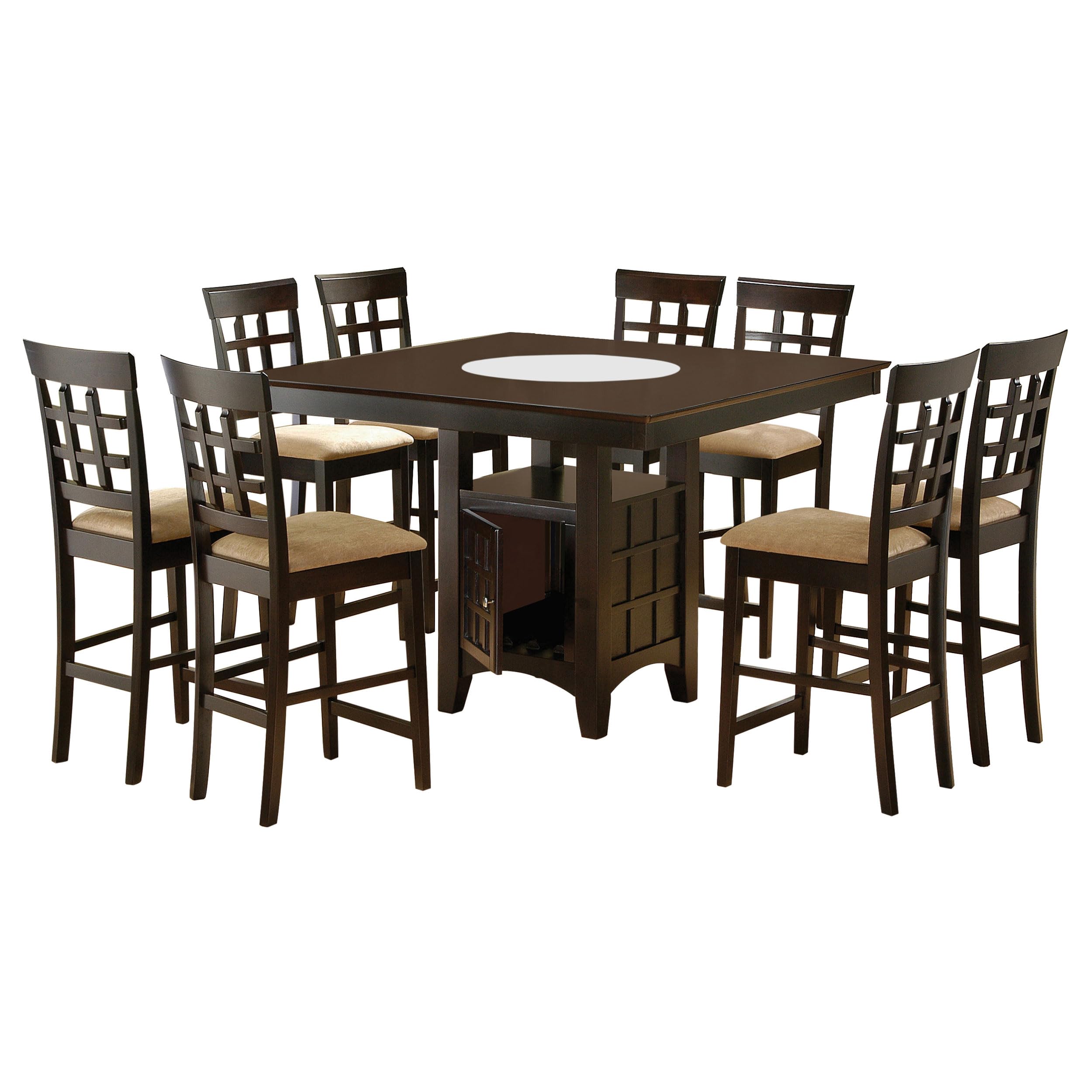 9-Piece Counter Height Dining Set - Cappuccino